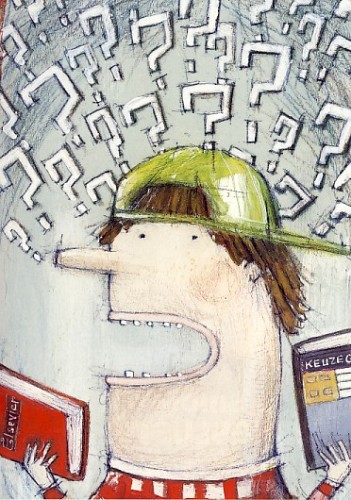 ‘Keuzegids’; Binnenwerkillustratie voor ‘Profielen’, Informatie- en opinieblad voor de Hogeschool Rotterdam | jaargang 17 No.34, 2005