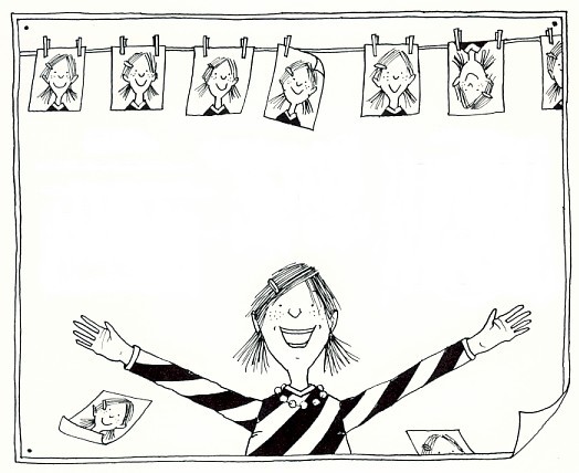 ‘Stem op mij’; Illustratie op Kopieerblad taal voor de methode ‘Taal actief’, groep 8 | Uitgeverij Malmberg, 2004