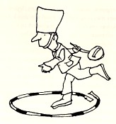 ‘Grenswachter’; Strooi-illustratie voor ‘Tsjip/Letteren’, tijdschrift voor literaire, culturele en kunstzinnige vorming | Uitgeverij ThiemeMeulenhoff | jaargang 13 No. 2, 2003
